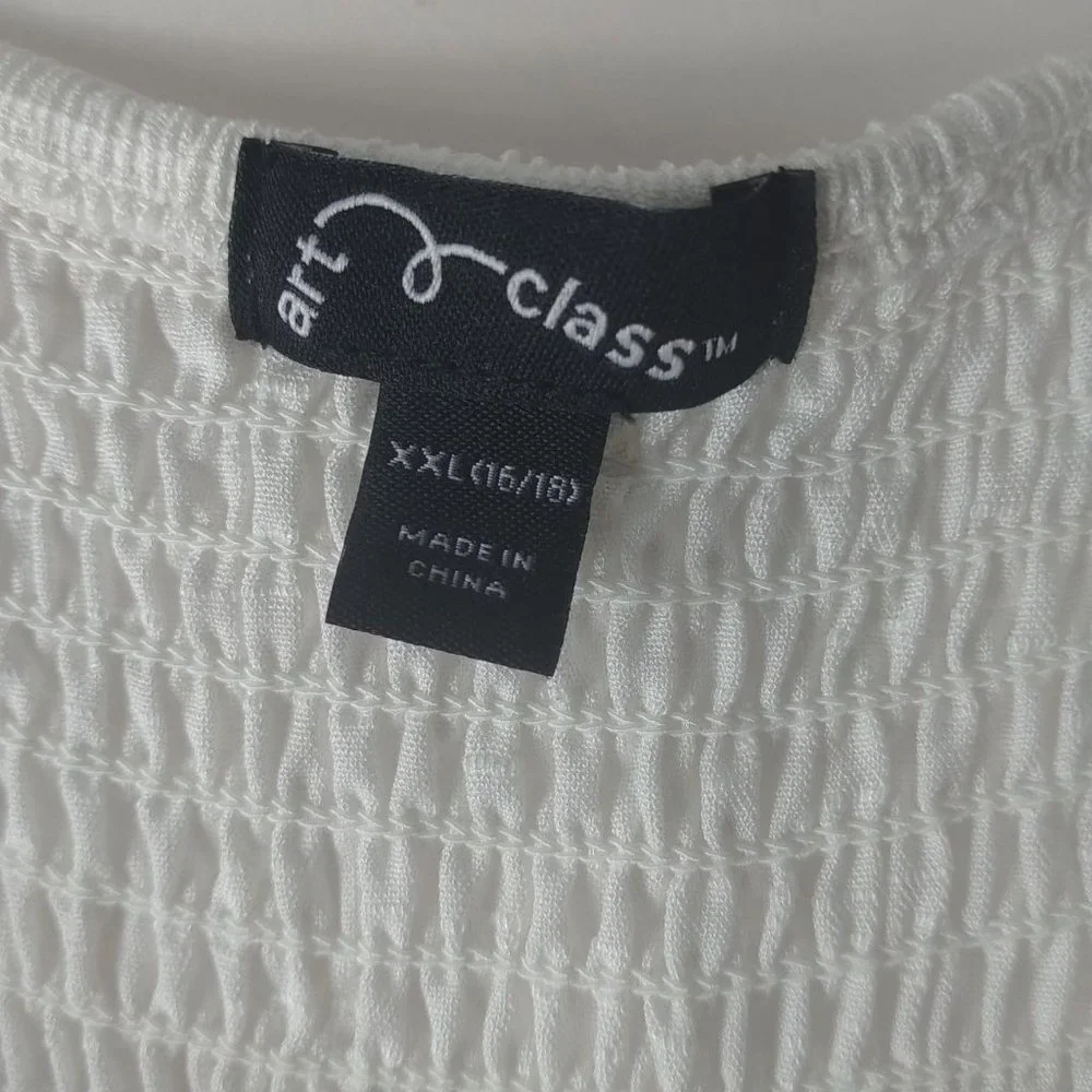 Art Class White Sleeveless Dress Girl's Sz. XXL (16/18) (New) - Picture 5 of 5